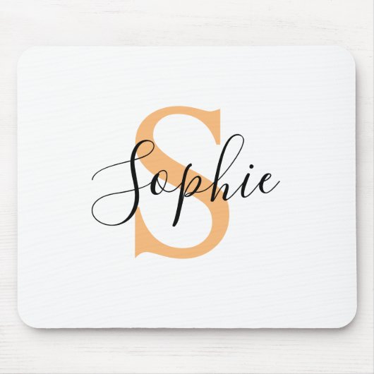 Elegantes Skript Individueller Name Personalisiert Mousepad (Vorne)