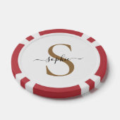 Elegantes Skript Individueller Name Personalisiert Pokerchips (Einzeln)
