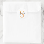 Elegantes Skript Individueller Name Personalisiert Runder Aufkleber (Tasche)
