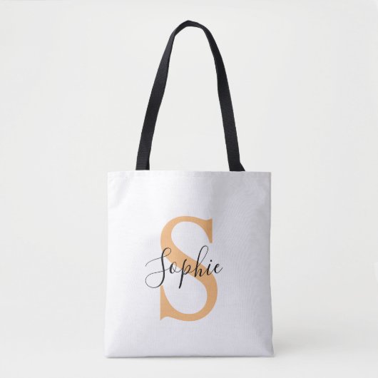 Elegantes Skript Individueller Name Personalisiert Tasche (Vorderseite)