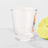 Elegantes Skript individuelles Namensgeschenk Schnapsglas (Links)