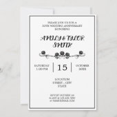 Elegantes Skript jedes Jahr Jahr Foto 50. Einladung (Rückseite)