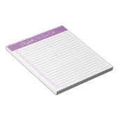 Elegantes Skript Lavendel Einspaltige Checkliste Notizblock (angewinkelt)