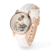 Elegantes Skript "Liebe" Benutzerdefiniertes Foto Armbanduhr (Winkel)