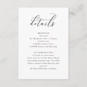 Elegantes Skript Minimalistisch bearbeitbare Hochz Begleitkarte (Vorderseite)