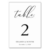 Elegantes Skript Minimalistisch bearbeiten Tischnummer (Rückseite)