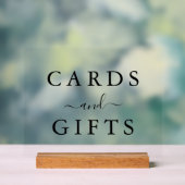 Elegantes Skript Minimalistische Hochzeitskarten & Acrylschild (Neutral)