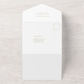 Elegantes Skript minimalistisches Foto Collage Wei All In One Einladung (Außenbereich)