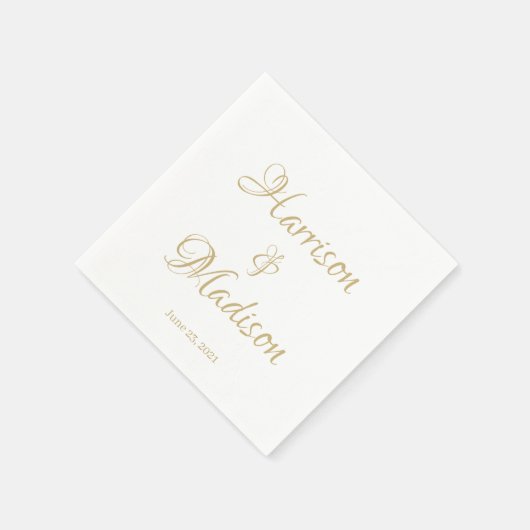 Elegantes Skript mit benutzerdefinierten Namen Dat Serviette (Ecke)