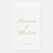 Elegantes Skript mit benutzerdefinierten Namen Dat Serviette (Vorderseite)