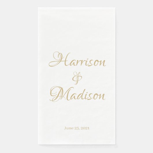 Elegantes Skript mit benutzerdefinierten Namen Dat Serviette (Vorderseite)