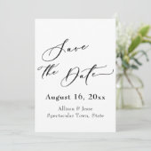 Elegantes Skript mit roter Poppies Save the Date K (Stehend Vorderseite)