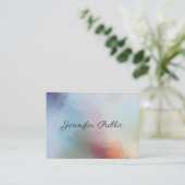 Elegantes Skript Moderne Abstrakte Vorlage Visitenkarte (Stehend Vorderseite)