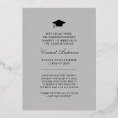 Elegantes Skript | Moderne Bekanntgabe des Grad Fo Folieneinladung (Rückseite)