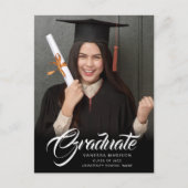 Elegantes Skript | Moderne Bekanntgabe des Grad Fo Postkarte (Vorderseite)