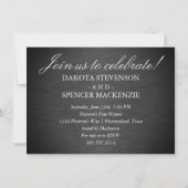 Elegantes Skript | Moderne Foto Engagement Party Einladung (Rückseite)