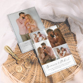 Elegantes Skript Moderne Minimalistische 5 Fotos H Einladung