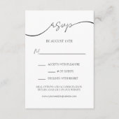 Elegantes Skript Moderne Typografie Hochzeit RSVP Begleitkarte (Vorderseite)