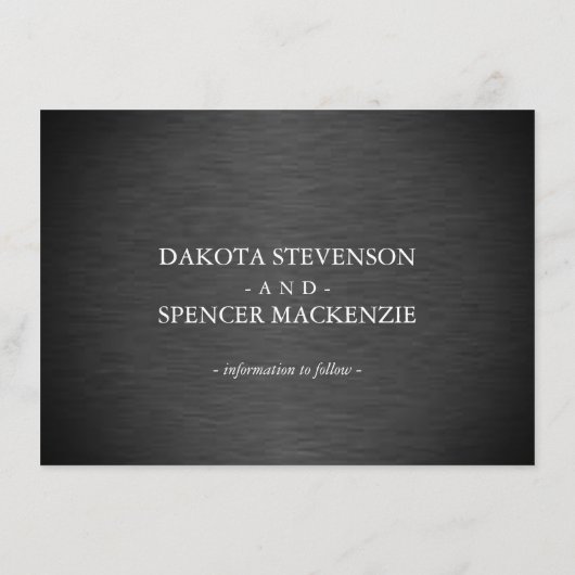 Elegantes Skript | Moderne Verlobung für Skript-Fo Ankündigung (Rückseite)