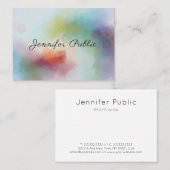 Elegantes Skript Modernes Abstraktes Template B Visitenkarte (Vorne/Hinten)