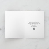 Elegantes Skript Modernes Vase Business Display Dankeskarte (Innenseite)