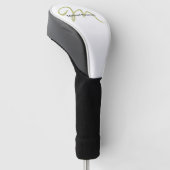 Elegantes Skript-Monogramm Anfangs Modern Golf Headcover (angewinkelt)