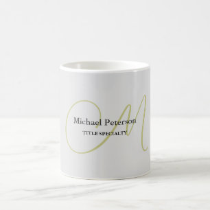 Elegantes Skript-Monogramm Anfangs Modern Kaffeetasse
