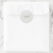 Elegantes Skript-Monogramm Anfangs Modern Runder Aufkleber (Tasche)
