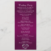 Elegantes Skript & Monogramm - Pflaumenhochzeit Programm (Rückseite)