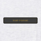 Elegantes Skript-Monogramm Schwarz & Gold Etiketten (Design 2)