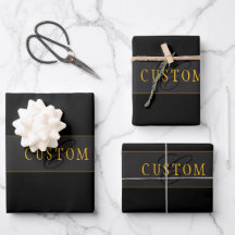 Elegantes Skript-Monogramm Schwarz & Gold