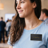 Elegantes Skript-Monogramm Schwarz & Gold Namenschild