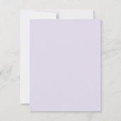 Elegantes Skript Name Lavender Flat Note Card Mitteilungskarte (Rückseite)
