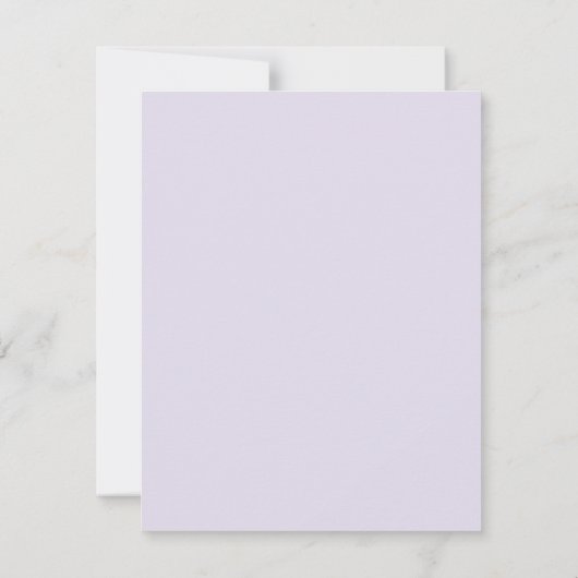 Elegantes Skript Name Lavender Flat Note Card Mitteilungskarte (Rückseite)