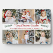 Elegantes Skript Oma Weihnachten 6 Foto Collage Fotoplatte (Vorderseite)