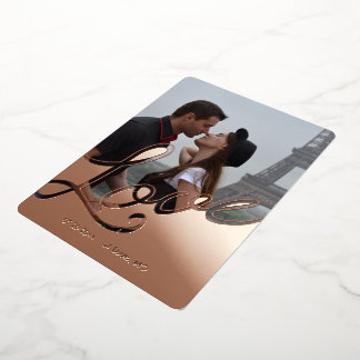 Elegantes Skript-Overlay für Lieben Save the Date Folieneinladung