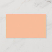 Elegantes Skript Peach QR Code Hochzeit RSVP Begleitkarte (Rückseite)