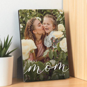 Elegantes Skript Personalisiertes Bestes-Mutter-al Fotoplatte