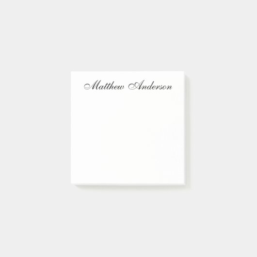 Elegantes Skript Post-it Klebezettel (Vorderseite)