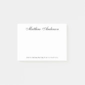 Elegantes Skript Post-it Klebezettel (Vorderseite)