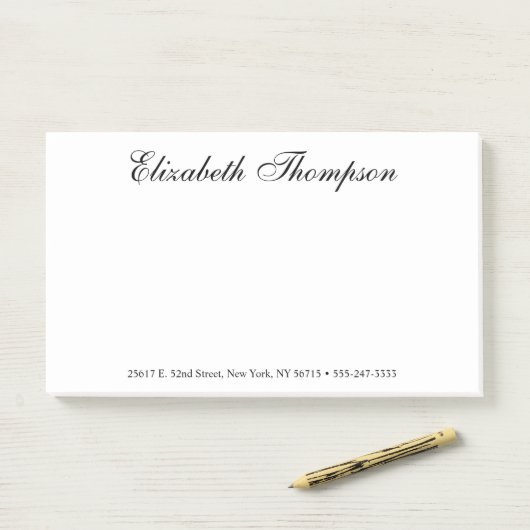 Elegantes Skript Post-it Klebezettel (Auf Schreibtisch)