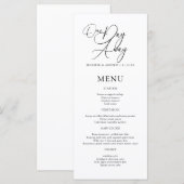 Elegantes Skript-Probe-Abendmenü für einen Tag ent (Vorne/Hinten)