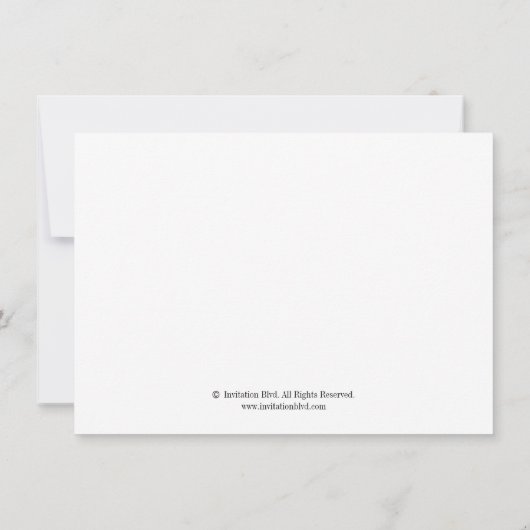 Elegantes Skript-Proben-Abendessen-Einladungs-Weiß Einladung (Rückseite)