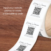 Elegantes Skript-QR-Code Danke Quadratischer Aufkleber