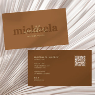 Elegantes Skript-QR-Code und soziale Medien Visitenkarte