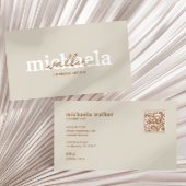Elegantes Skript-QR-Code und soziale Medien Visitenkarte