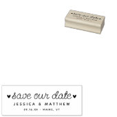 Elegantes Skript Rette unser Datum Gummistempel (Stempel)