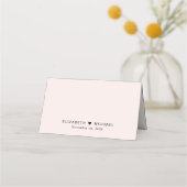 Elegantes Skript Rosa Hochzeit Tischnummer Platzkarte (Rückseite)