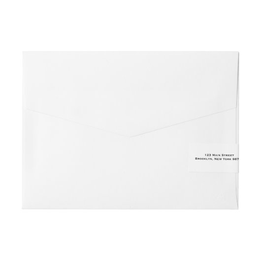 Elegantes Skript Rundum-Adressaufkleber (Rückseite)