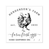 Elegantes Skript Rustikale Eierkarton Permastempel (Design)